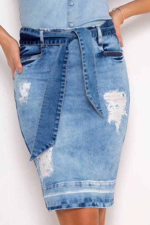saia jeans com amarracao 3