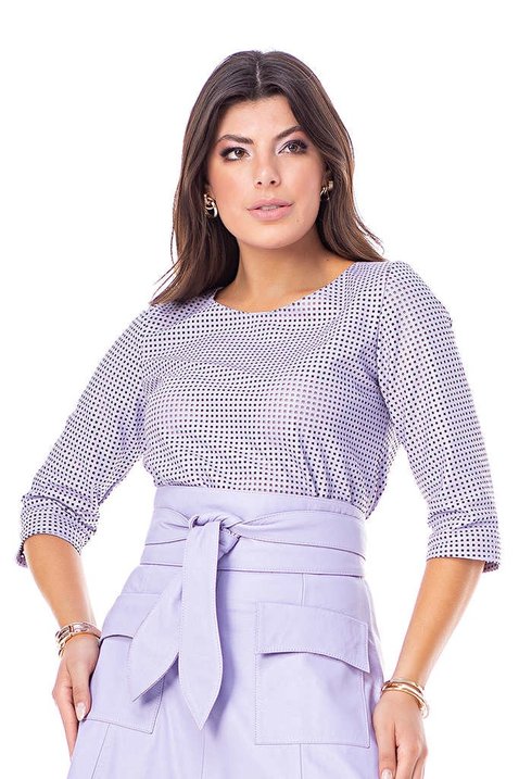 t shirt lilas de couro 6