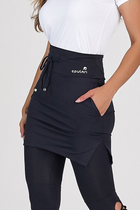saia calca comprida preta poliamida leve e macia com protecao moda fitness modesta epulari 8