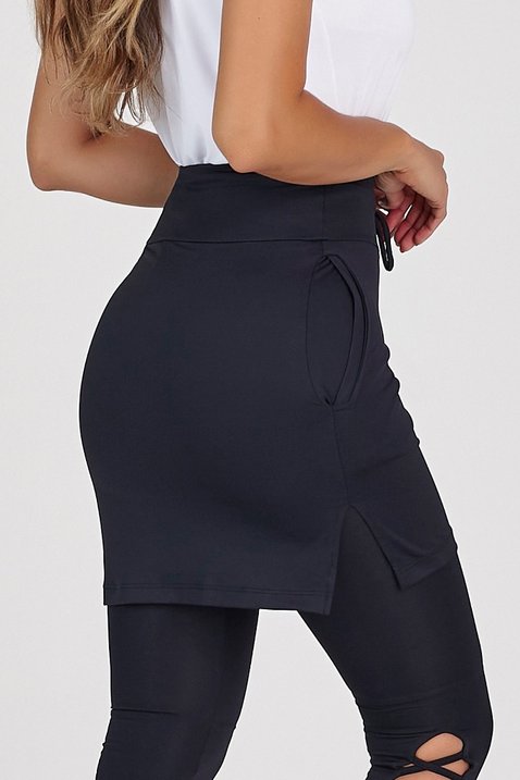 saia calca comprida preta poliamida leve e macia com protecao moda fitness modesta epulari 4