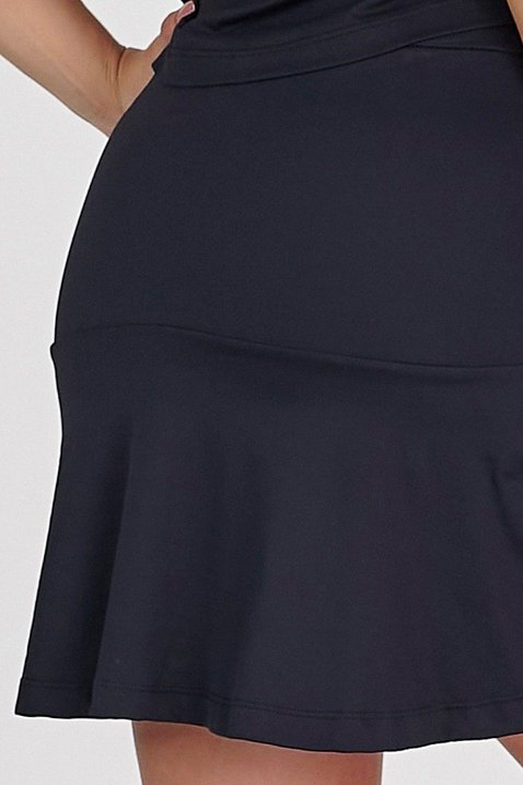 short saia de academia curto preto em supplex alta compressao epulari 11