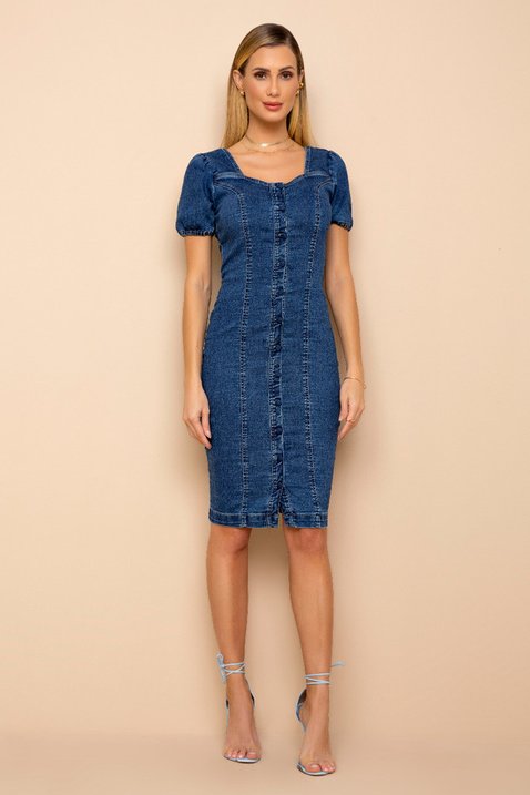 vestido tubinho jeans 2