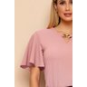 blusa rose decote com corrente dourada 5