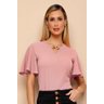 blusa rose decote com corrente dourada 3