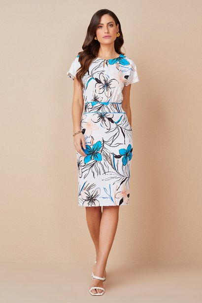 Vestido Plano Justo Estampa Exclusiva Titanium Jeans