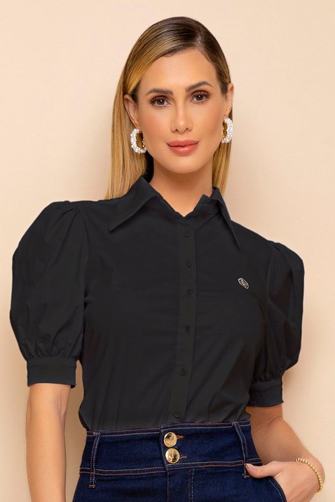 camisa preta mangas bufantes 3