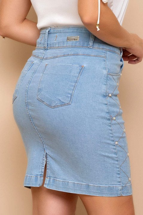 saia jeans com bordados 8