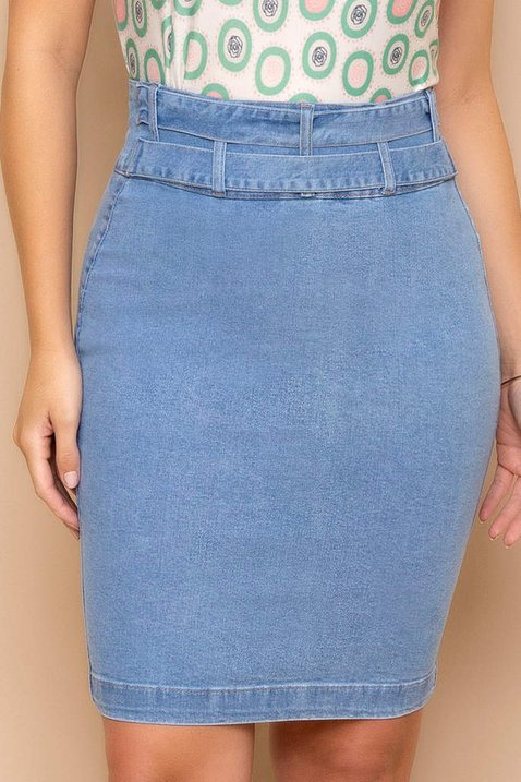 saia jeans cos com faixa dupla 3