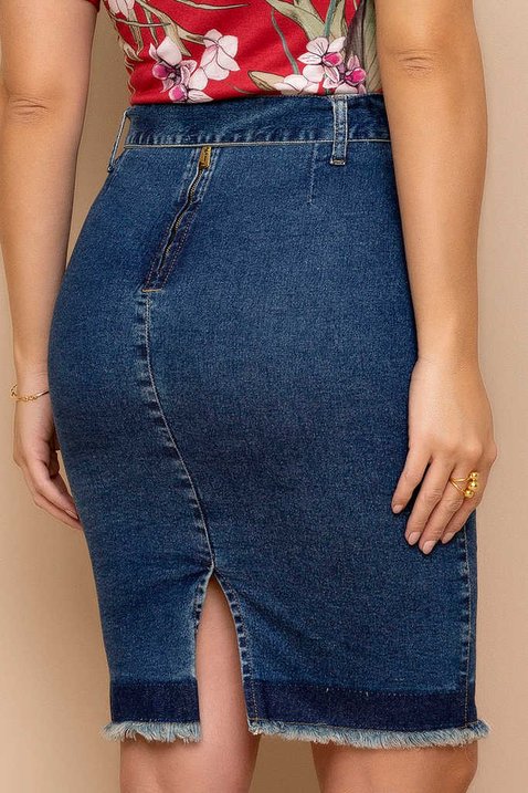 saia jeans barra desfiada 6