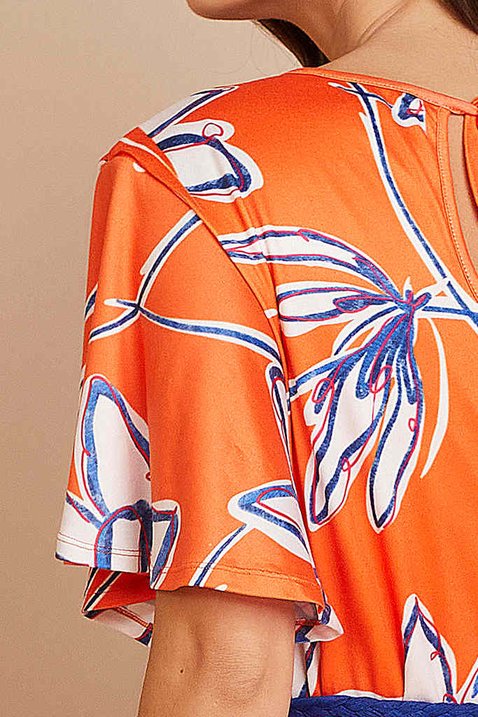 vestido estampado com cordao 10