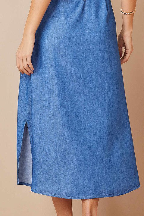 chemise jeans com fendas laterais 1