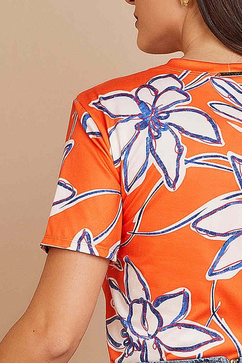t shirt laranja estampada 1