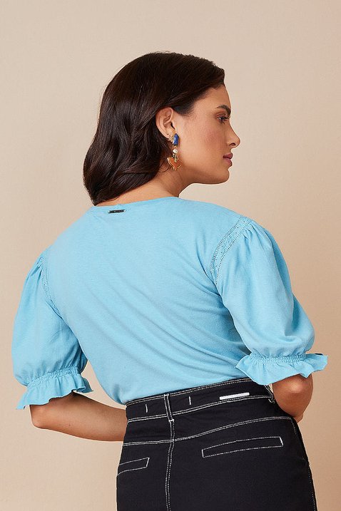 t shirt azul clara mangas curtas 7