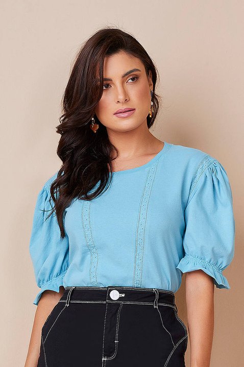 t shirt azul clara mangas curtas 3