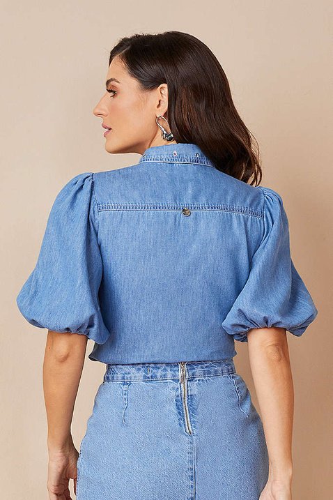 camisa jeans mangas bufantes 6