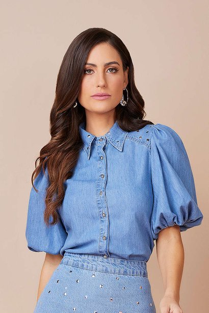 camisa jeans mangas bufantes 3
