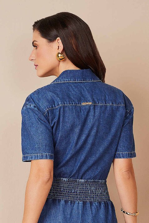 camisa jeans com bolsos 8