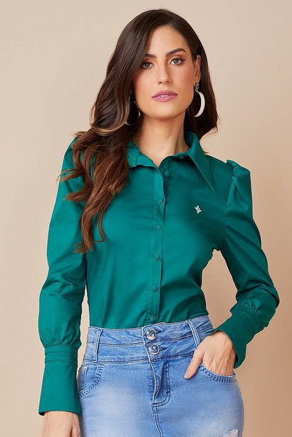 camisa verde manga longa 2