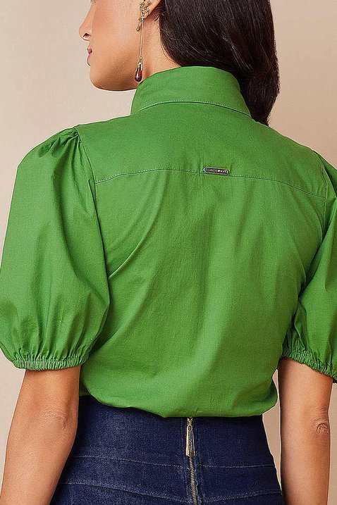 camisa verde mangas bufantes 7