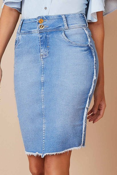 saia jeans com desfiado titainum 2 easy resize com