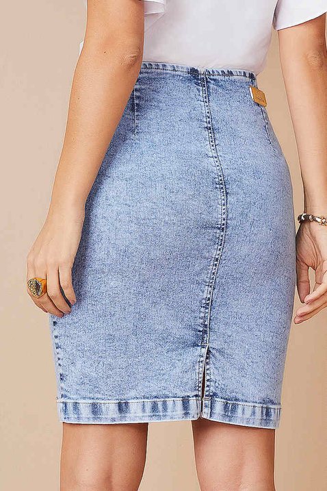 saia jeans ziper frontal 7