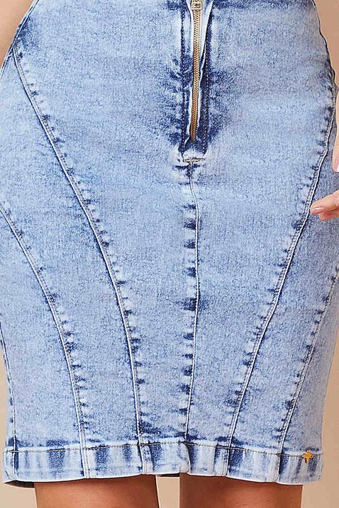 saia jeans ziper frontal 5