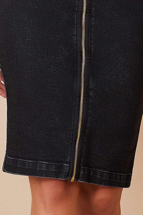 saia preta ziper frontal 5