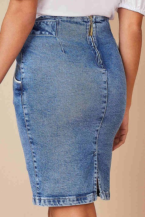 saia jeans com cinto fixo 8