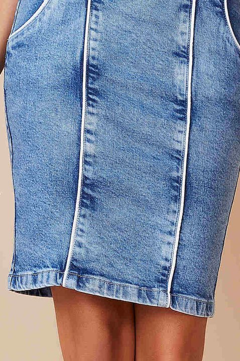 saia jeans com cinto fixo 6