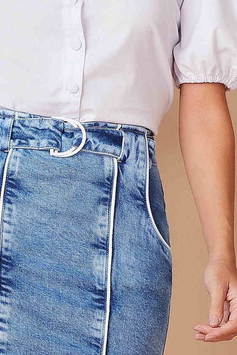 saia jeans com cinto fixo 5