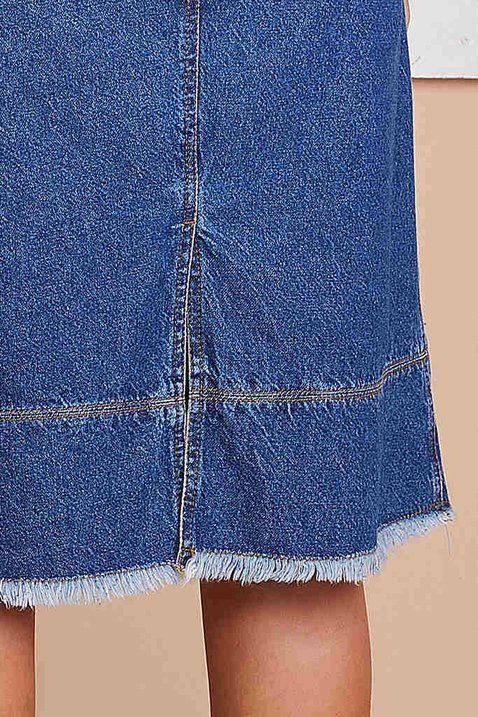 saia jeans evase com faixa 1