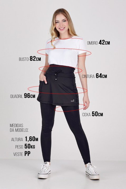 saia calca comprida preta em poliamida peca para mulher baixa de ate 1 60 de altura epulari 8