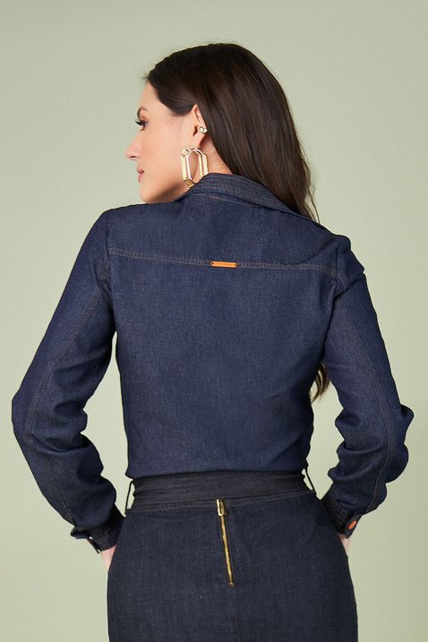 camisa jeans com lapelas 8