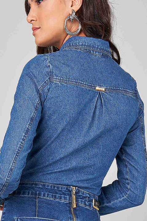 camisa jeans com nervuras 8