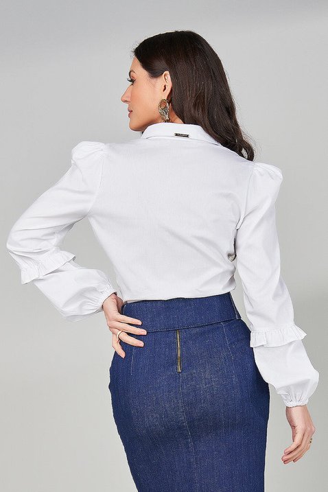 camisa branca com babados 2