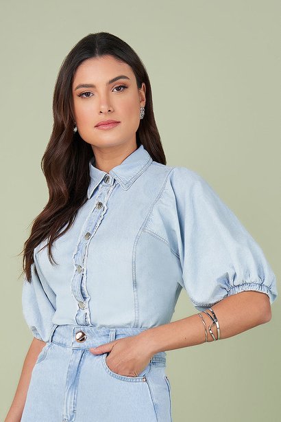 camisa jeans mangas bufantes 3