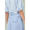 saia jeans longa evase 6
