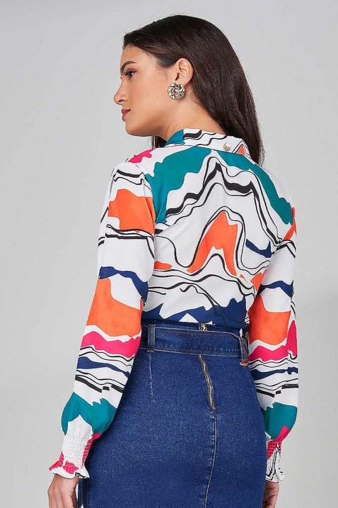 camisa manga longa estampada 7