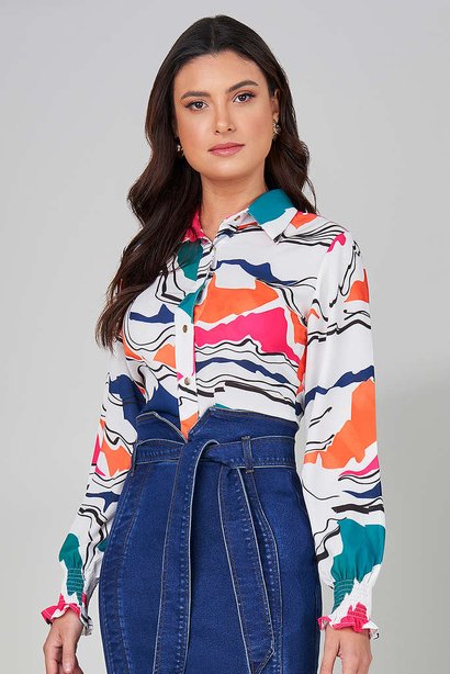 camisa manga longa estampada 5