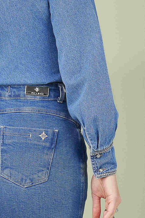 camisa jeans manga longa 1