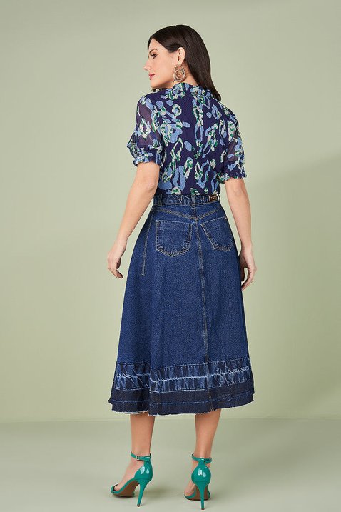 blusa estampada com babados 5