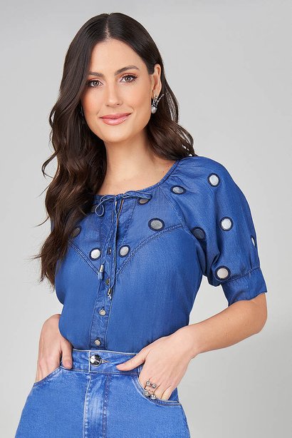 blusa jeans com amarracao 3