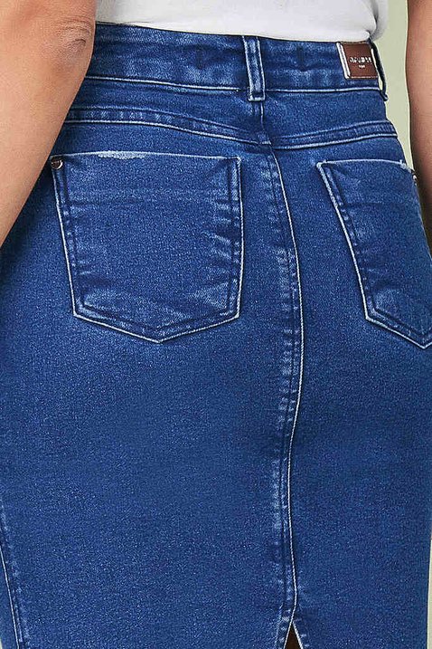 saia tradicional jeans assimetrica titanium 1