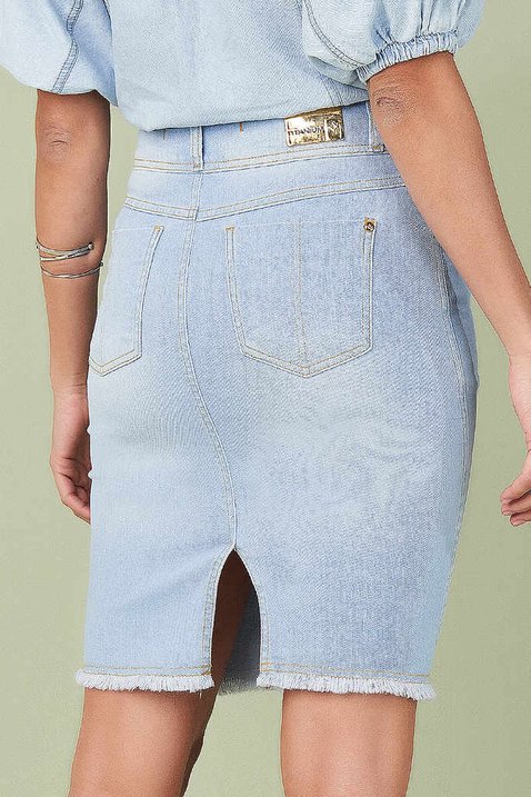 saia tradicional jeans barra desfiada titanium 4