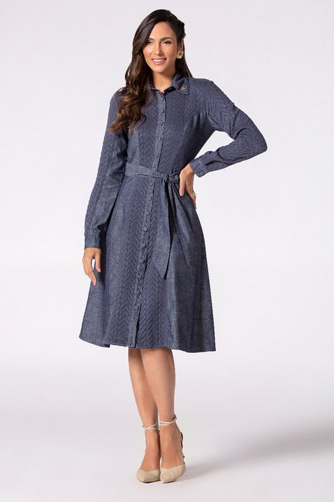 vestido jeans manga longa 1