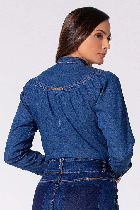 camisa jeans manga longa 4