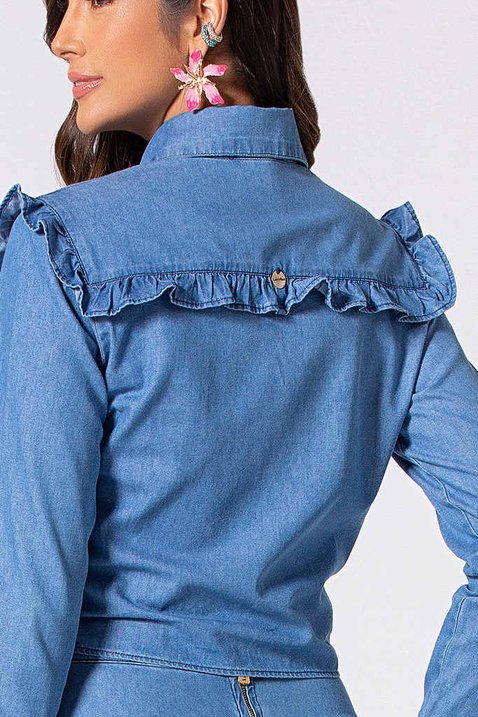 camisa jeans com babados 3