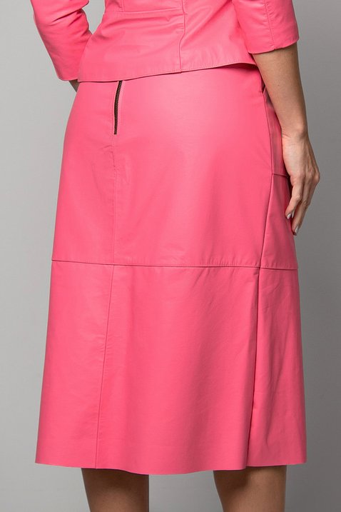 saia rosa midi couro 4