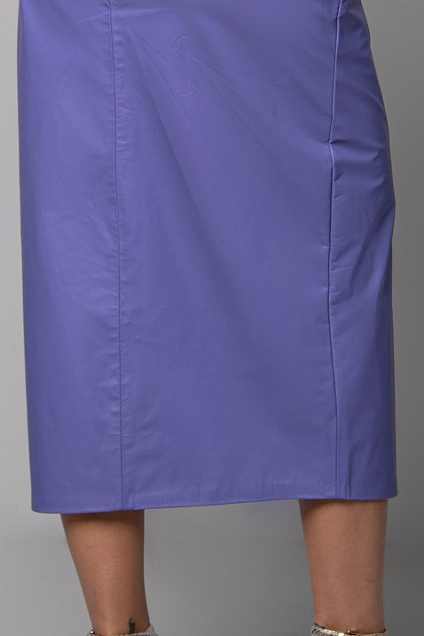 saia lilas couro midi 2