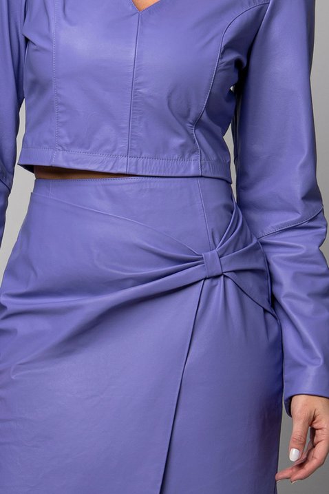saia lilas couro midi 7